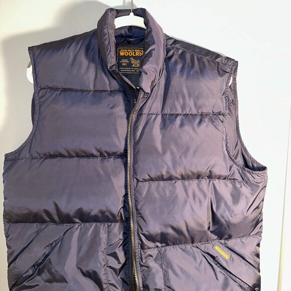 Woolrich Down Puffer Vest, Navy, Men's Medium - Picture 1 of 6